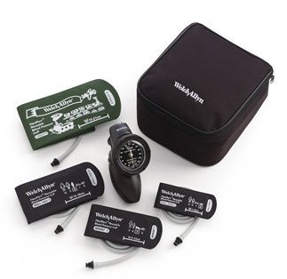 Picture of Aneroid Sphygmomanometer Plus 4 Cuffs Tycos® 1-Tube Pocket Size Hand Held Small Adult / Child Multi Cuff PackDS58-PD