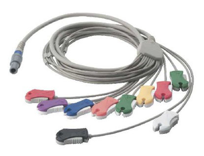 Picture of Cable, ECG Patient Stress Cable, Pro Clip, AHA For use with Cardio Perfect, Cardio Control UnitsSE-PC-AHA-CLIP