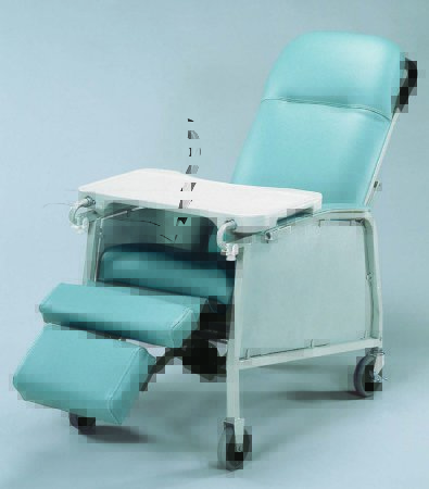 Picture of Recliner Lumex® Jade Vinyl Two 4 Inch Swivel Casters and Two 4 Inch Fixed Front Wheels574G857