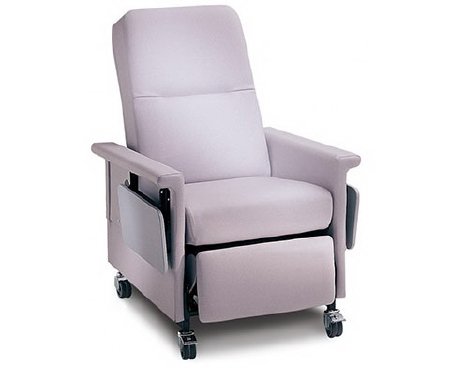 Picture of Bariatric Manual Relax Recliner 58 Series Bonnie Blue 3 Inch Thermoplastic Casters586T21-F7HP-CL