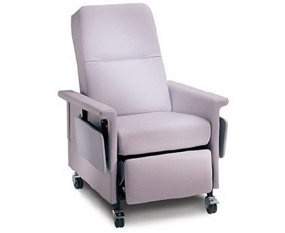 Picture of Bariatric Manual Relax Recliner 58 Series Bonnie Blue 3 Inch Thermoplastic Casters586T21-F7HP-CL