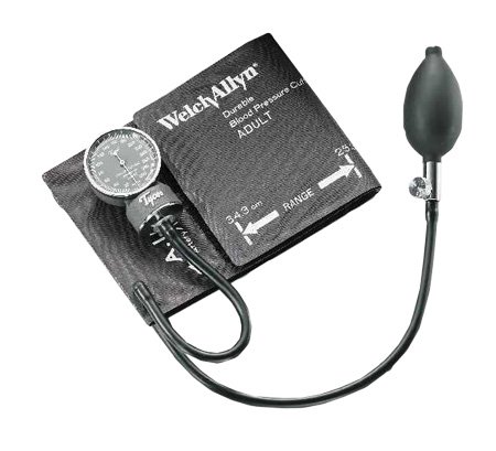 Picture of Aneroid Sphygmomanometer with Cuff Welch Allyn™ 2-Tube Pocket Size Hand Held Adult Size 12 Cuff5090-41