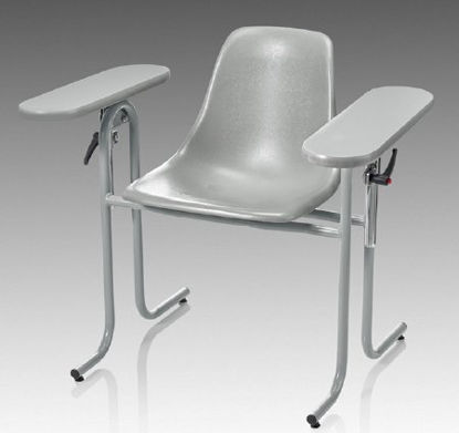 Picture of Blood Drawing Chair McKesson Double Fixed Armrests Gray63-20PSF