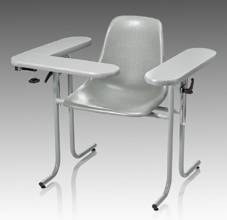 Picture of Blood Drawing Chair McKesson 1 Straight Arm / 1 Flip Up Arm Gray63-20PSFF