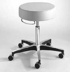 Picture of Exam Stool McKesson Backless Pneumatic Height Adjustment 5 Casters Clamshell81-11001PR57