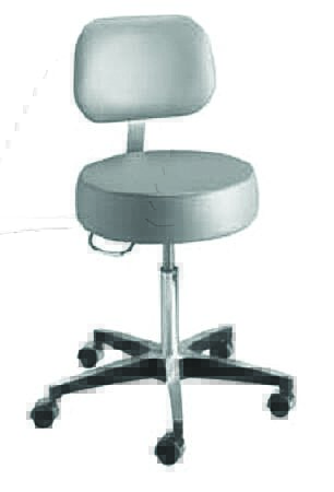 Picture of Exam Stool McKesson Backrest Pneumatic Height Adjustment 5 Casters Putty81-11001BUS403