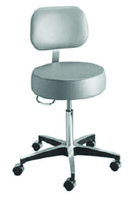 Picture of Exam Stool McKesson Backrest Pneumatic Height Adjustment 5 Casters Putty81-11001BUS403