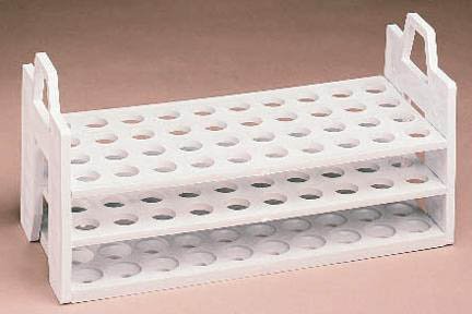 Picture of Test Tube Rack Fisherbrand™ 40 Place 16 to 20 mm Tube Size White 4-3/8 Inch X 10-3/8 X 40 Inch14809B
