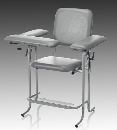Picture of Blood Drawing Chair McKesson 1 Straight Arm / 1 Flip Up Arm Gray63-20UTUF-2