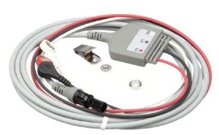 Picture of 3 Lead ECG Cable 8 Foot, With 2 Snap-On Electrode Connectors Propaq® Patient Monitors008-0880-00