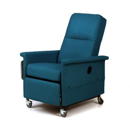 Picture of Medical Manual Recliner McKesson Colonial Blue Four 3 Inch CastersMCK596T45-TF7