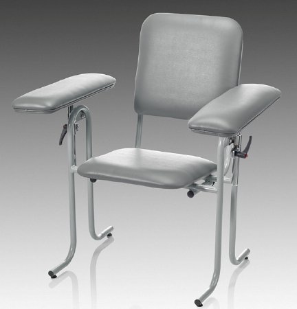 Picture of Blood Drawing Chair McKesson Double Fixed Armrests Gray63-20USU-2