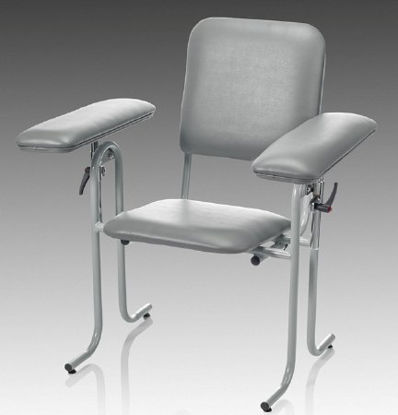 Picture of Blood Drawing Chair McKesson Double Fixed Armrests Gray63-20USU-2