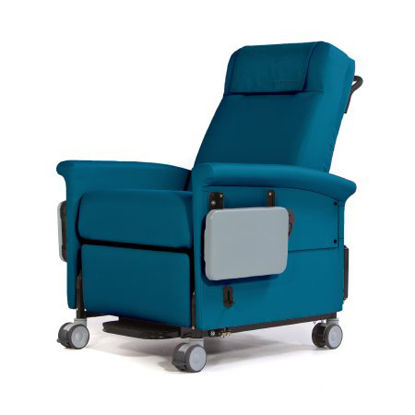 Picture of Bariatric Transport Manual Recliner McKesson Colonial Blue VinylMCK660T45-TS7