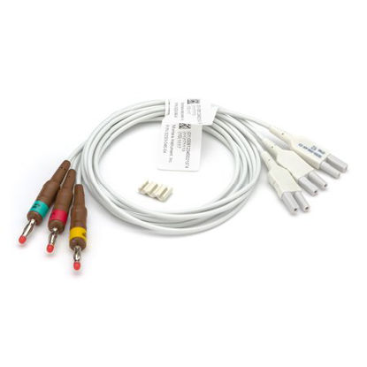 Picture of Leadwire Set Gray, 3-Leads, Banana Ends For V1-V3 EKG Machine AHA9293-046-64