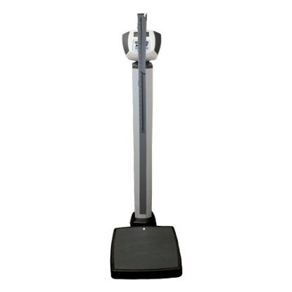 Picture of Column Scale with Height Rod Health O Meter® Digital LCD Display 600 lbs. / 272 kg Capacity Gray AC Adapter / Battery Operated599KLHR