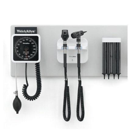 Picture of Integrated Wall System Green Series™ 777 GS 777 Wall Transformer, Coaxial Ophthalmoscope, Diagnostic MacroView™ Otoscope, Wall Aneroid77796-M