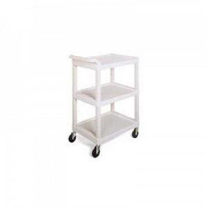 Picture of Utility Cart Polyethylene 17.25 X 26.75 X 39.25 Inch Beige 15 X 24 Inch Shelves08265-0000