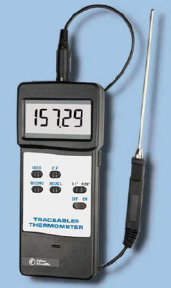 Picture of Digital Laboratory Thermometer Fisher Scientific™ Traceable® Celsius -50° to +400°C Platinum RTD Sensor Handheld Battery Operated1507755