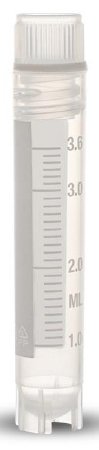 Picture of Cryovial® Cryogenic Tube Round Bottom Plain 12.5 X 70 mm 4 mL Without Color Coding Screw Cap Polypropylene TubeT311-4A