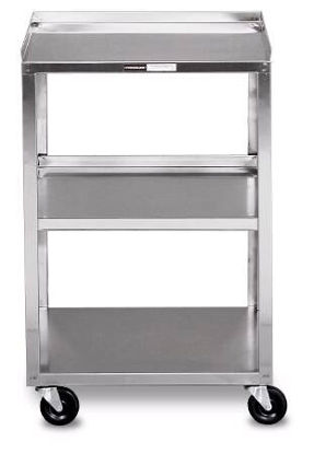 Picture of Utility Cart Encore Stainless Steel 29.5 X 18.75 X 16.75 Inch Silver 23 X 18 Inch4004