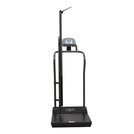 Picture of Column Scale with Height Rod Health O Meter® TFT Digital Display 1000 lbs. / 474 kg Capacity Black / Gray AC Adapter / Battery Operated3001KL-AMHR