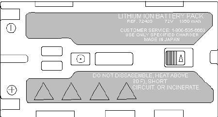 Picture of Lithium-Ion Battery Pack Welch Allyn® 12V, Rechargeable For SureSight Autorefractor Handle72420