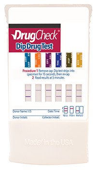 Picture of Drugs of Abuse Test DrugCheck® Dip Drug Test 13-Drug Panel AMP, BAR, BUP, BZO, COC, mAMP/MET, MDMA, MTD, OPI, OXY, PCP, PPX, THC Urine Sample 25 Tests31300