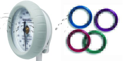 Picture of Aneroid Sphygmomanometer with Cuff DuraShock® 1-Tube Pocket Size Hand Held Adult Size 11 CuffDS44-11V