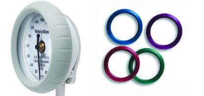 Picture of Aneroid Sphygmomanometer with Cuff DuraShock® 1-Tube Pocket Size Hand Held Adult Size 11 CuffDS44-11V