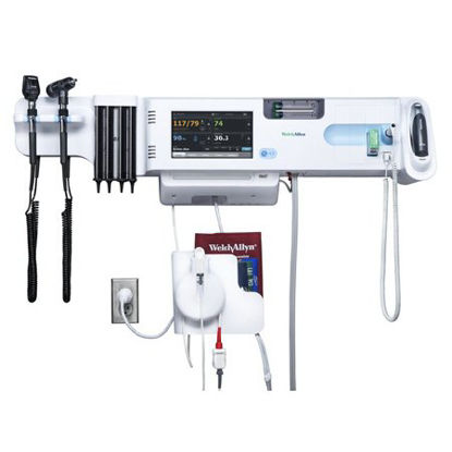 Picture of Integrated Wall System Connex® Masimo SpO2, SureTemp Plus Thermometry, Braun ThermoScan Pro 6000 Thermometry, BP Cuff & Cord Management System, Integrated MacroView Otoscope & PanOptic Ophthalmoscope, SureBP Non-Invasive Blood Pressure, Pulse Rate, MAP, Programmable Alarms, BP Averaging85MTVEP-B