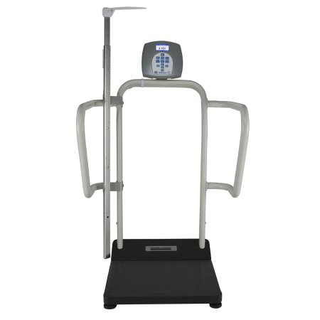 Picture of Floor Scale with Handrail Health O Meter® Digital Display 1000 lbs. / 454 kg Capacity Adapter / Battery Operated1100KL-EHR