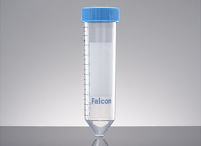 Picture of Falcon® Centrifuge Tube Conical Bottom Plain 30 X 115 mm 50 mL Blue Screw Cap Polypropylene TubeAND352070
