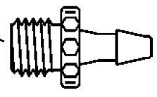 Picture of Female Screw Connector Plastic, Threaded For use with 1/8 Inch Tubing1360N