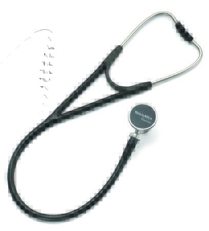 Picture of Cardiology Stethoscope Harvey® DLX Black 1-Tube 17 Inch Tube Double-Sided Chestpiece5079-325
