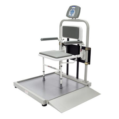 Picture of Wheelchair Scale Health O Meter® Digital LCD Display 1000 lbs. / 454 kg Capacity Gray AC Adapter / Battery Operated2500CKL