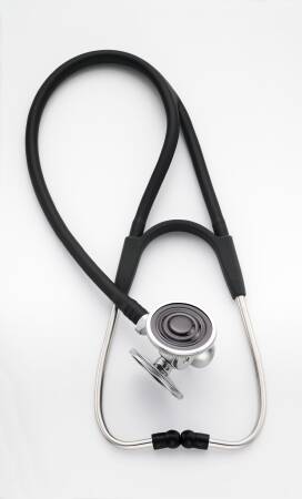 Picture of Cardiology Stethoscope Harvey® DLX Black 1-Tube 17 Inch Tube Triple Head Chestpiece5079-321