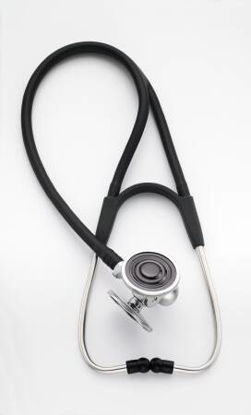 Picture of Cardiology Stethoscope Harvey® DLX Black 1-Tube 17 Inch Tube Triple Head Chestpiece5079-321