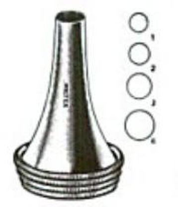 Picture of Ear Speculum Tip Round Tip Size 3 Stainless Steel 3 mm Reusable19-48-A