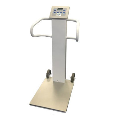 Picture of Floor Scale Health O Meter® Digital LCD Display 1000 lbs. / 474 kg Capacity White AC Adapter / Battery Operated3102KL-AM