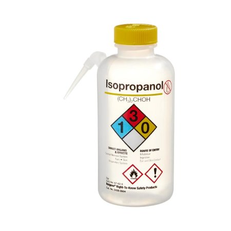 Picture of Safety Wash Bottle Nalgene™ Right-to-Know Isopropanol Label / Vented LDPE / Polypropylene 500 mL (16 oz.)2436-0504