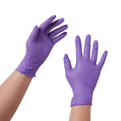 Picture of Exam Glove Purple Nitrile® X-Large NonSterile Nitrile Standard Cuff Length Textured Fingertips Purple Chemo Tested55084