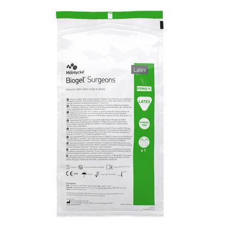 Picture of Surgical Glove Biogel® Surgeons Size 8.5 Sterile Pair Latex Extended Cuff Length Micro-Textured Straw Not Chemo Approved30485