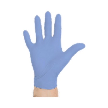 Picture of Exam Glove Aquasoft® X-Small NonSterile Nitrile Standard Cuff Length Textured Fingertips Blue Not Chemo Approved43932