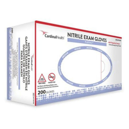 Picture of Exam Glove FLEXAL™ Small NonSterile Nitrile Standard Cuff Length Textured Fingertips Blue Chemo Tested88TN02S