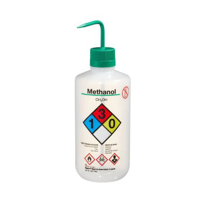 Picture of Safety Wash Bottle Nalgene™ Right-to-Know Methanol Label / Narrow Mouth LDPE / Polypropylene 1,000 mL (32 oz.)2425-1003