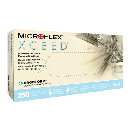 Picture of Exam Glove XCEED™ X-Small NonSterile Nitrile Standard Cuff Length Textured Fingertips Blue Not Chemo ApprovedXC-310-XS
