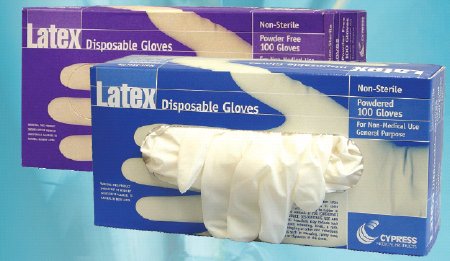 Picture of General Purpose Glove McKesson Medium Latex Yellow 9.8 Inch Beaded Cuff NonSterile23-65