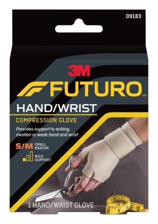 Picture of Support Gloves 3M™ Futuro™ Fingerless Small / Medium Over-the-Wrist Ambidextrous Nylon / Spandex09183ENR