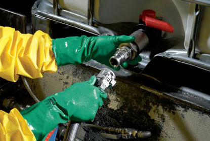 Picture of Chemical Protection Glove Jackson Safety* G80 Nitrile* Size 8 Flock Lined Green 13 Inch Straight Cuff NonSterile94446